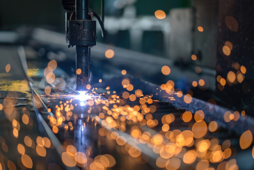 Computer Numerical Control for cutting and weld steel structure at industrial manufacturer.
