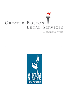 Logos for Greater Boston Legal Services and Victim Rights Law Center