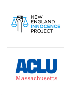 Logos for New England Innocence Project and Civil Liberties Union of Massachusetts