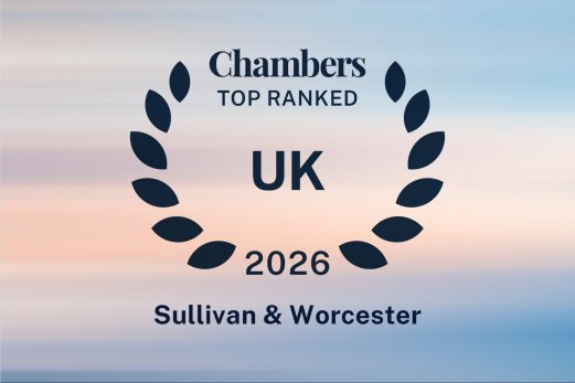 Chambers UK 2026, Top Ranked Badge for Sullivan & Worcester - news thumbnail