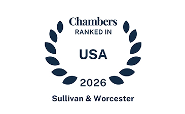 Badge: Sullivan & Worcester Ranked in Chambers USA 2026